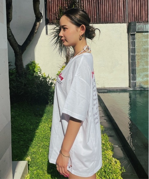 ROXY（ロキシー）の「【ZOZO限定アイテム】ROXY VIBES TEE/ロキシーバックプリント半袖Tシャツ（Tシャツ/カットソー・レディース・ピンク/ホワイト/ブラック・FREE）」の5枚目の写真