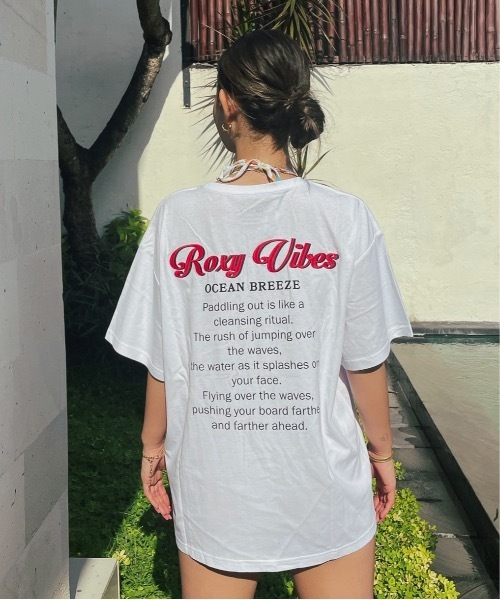 ROXY（ロキシー）の「【ZOZO限定アイテム】ROXY VIBES TEE/ロキシーバックプリント半袖Tシャツ（Tシャツ/カットソー・レディース・ピンク/ホワイト/ブラック・FREE）」の8枚目の写真