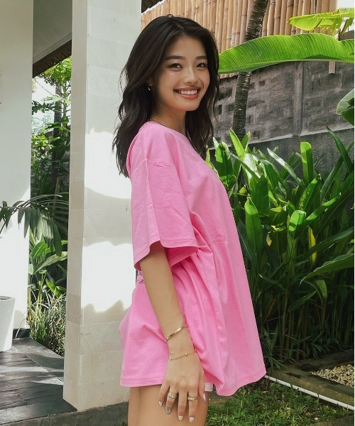 ROXY（ロキシー）の「【ZOZO限定アイテム】ROXY VIBES TEE/ロキシーバックプリント半袖Tシャツ（Tシャツ/カットソー・レディース・ピンク/ホワイト/ブラック・FREE）」の6枚目の写真