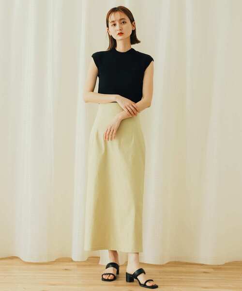 SENSE OF PLACE by URBAN RESEARCH（センスオブプレイスバイアーバンリサーチ）の「クルーネックフレンチスリーブセーター（ニット/セーター・レディース・ベージュ/ブラック/ネイビー/ライトブルー/オフホワイト・ONE）」の9枚目の写真