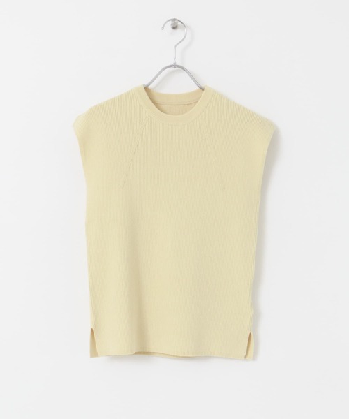 SENSE OF PLACE by URBAN RESEARCH（センスオブプレイスバイアーバンリサーチ）の「クルーネックフレンチスリーブセーター（ニット/セーター・レディース・ベージュ/ブラック/ネイビー/ライトブルー/オフホワイト・ONE）」の22枚目の写真