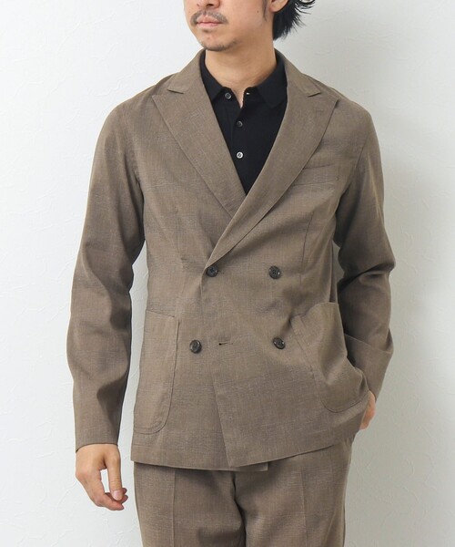 NOLLEY'S goodman(ノーリーズグッドマン)の「【WEB限定】《セットアップ対応》Soalon/ソアロン ダブルジャケット(テーラードジャケット・メンズ・ブルー系その他/ブラック系その他/ベージュ系その他・M/L/S)」の2枚目の写真