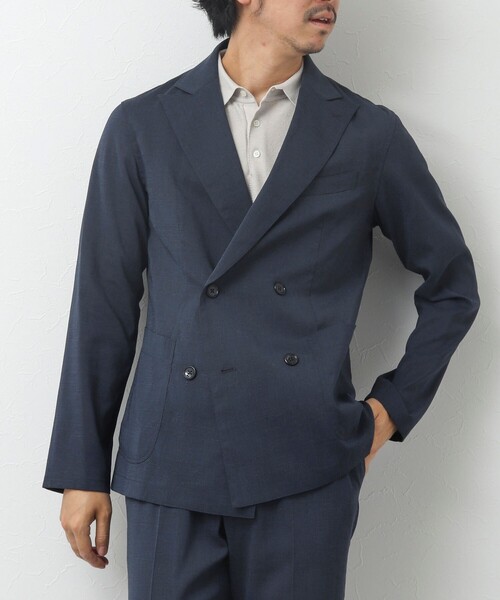 NOLLEY'S goodman(ノーリーズグッドマン)の「【WEB限定】《セットアップ対応》Soalon/ソアロン ダブルジャケット(テーラードジャケット・メンズ・ブルー系その他/ブラック系その他/ベージュ系その他・M/L/S)」の4枚目の写真
