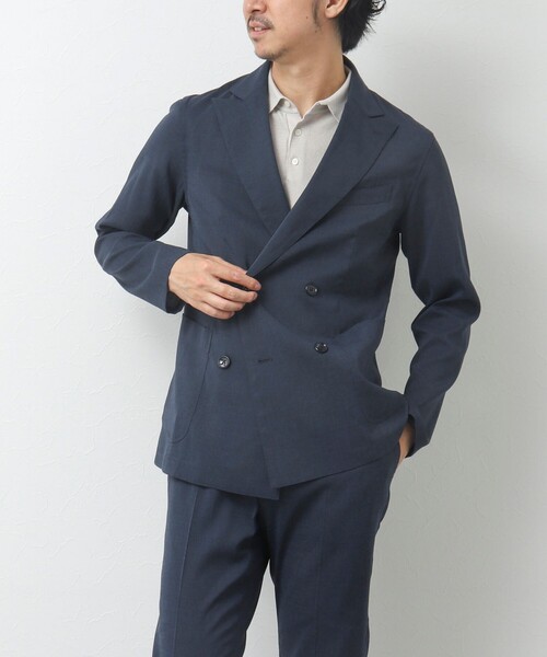 NOLLEY'S goodman(ノーリーズグッドマン)の「【WEB限定】《セットアップ対応》Soalon/ソアロン ダブルジャケット(テーラードジャケット・メンズ・ブルー系その他/ブラック系その他/ベージュ系その他・M/L/S)」の5枚目の写真
