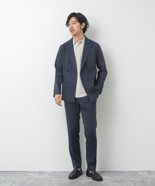NOLLEY'S goodman(ノーリーズグッドマン)の「【WEB限定】《セットアップ対応》Soalon/ソアロン ダブルジャケット(テーラードジャケット・メンズ・ブルー系その他/ブラック系その他/ベージュ系その他・M/L/S)」の9枚目の写真