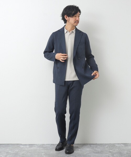 NOLLEY'S goodman(ノーリーズグッドマン)の「【WEB限定】《セットアップ対応》Soalon/ソアロン ダブルジャケット(テーラードジャケット・メンズ・ブルー系その他/ブラック系その他/ベージュ系その他・M/L/S)」の10枚目の写真