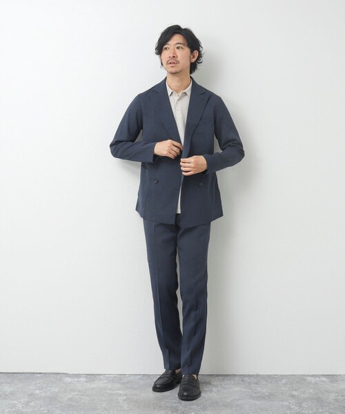 NOLLEY'S goodman(ノーリーズグッドマン)の「【WEB限定】《セットアップ対応》Soalon/ソアロン ダブルジャケット(テーラードジャケット・メンズ・ブルー系その他/ブラック系その他/ベージュ系その他・M/L/S)」の11枚目の写真