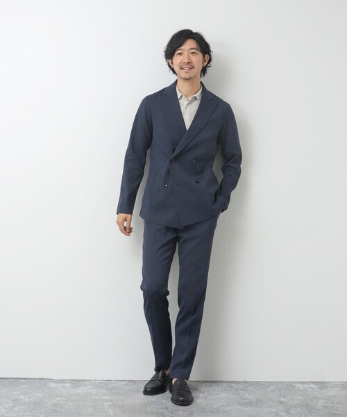 NOLLEY'S goodman(ノーリーズグッドマン)の「【WEB限定】《セットアップ対応》Soalon/ソアロン ダブルジャケット(テーラードジャケット・メンズ・ブルー系その他/ブラック系その他/ベージュ系その他・M/L/S)」の12枚目の写真