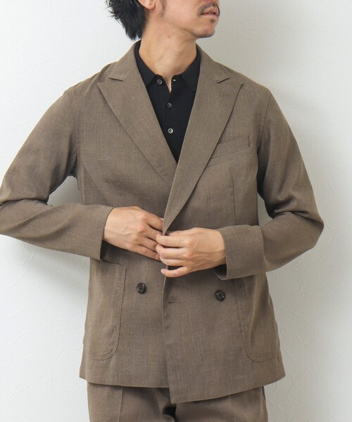 NOLLEY'S goodman(ノーリーズグッドマン)の「【WEB限定】《セットアップ対応》Soalon/ソアロン ダブルジャケット(テーラードジャケット・メンズ・ブルー系その他/ブラック系その他/ベージュ系その他・M/L/S)」の15枚目の写真