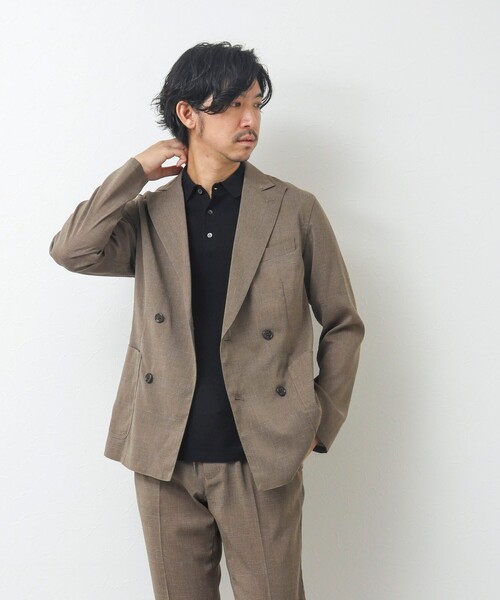 NOLLEY'S goodman(ノーリーズグッドマン)の「【WEB限定】《セットアップ対応》Soalon/ソアロン ダブルジャケット(テーラードジャケット・メンズ・ブルー系その他/ブラック系その他/ベージュ系その他・M/L/S)」の19枚目の写真