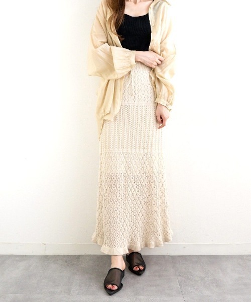 Fabby fabby（ファビィーファビィー）の「メッシュポインテッドサンダル（サンダル・レディース・ブラック/シルバー/ベージュ/オフホワイト・MEDIUM/LARGE/SMALL）」の22枚目の写真