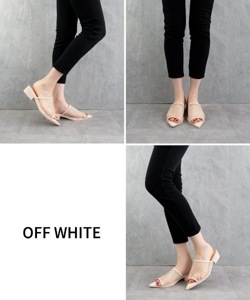 Fabby fabby（ファビィーファビィー）の「メッシュポインテッドサンダル（サンダル・レディース・ブラック/シルバー/ベージュ/オフホワイト・MEDIUM/LARGE/SMALL）」の18枚目の写真