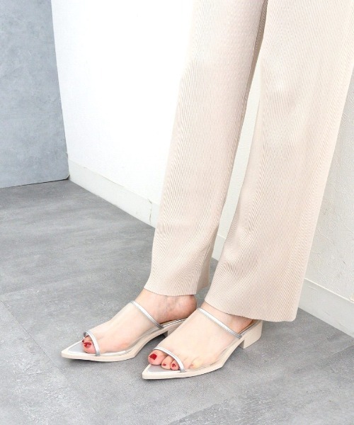 Fabby fabby（ファビィーファビィー）の「メッシュポインテッドサンダル（サンダル・レディース・ブラック/シルバー/ベージュ/オフホワイト・MEDIUM/LARGE/SMALL）」の8枚目の写真