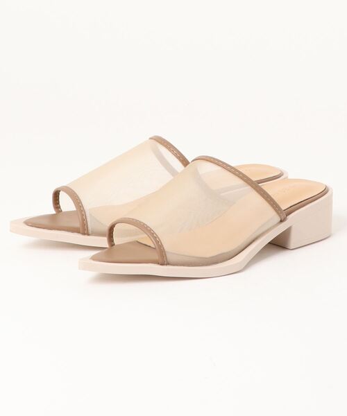 Fabby fabby（ファビィーファビィー）の「メッシュポインテッドサンダル（サンダル・レディース・ブラック/シルバー/ベージュ/オフホワイト・MEDIUM/LARGE/SMALL）」の7枚目の写真