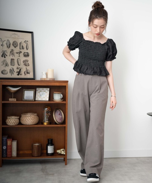 WEGO（ウィゴー）の「WEGO/デニムシャーリングブラウス（シャツ/ブラウス・レディース・ブルー/ブラック・FREE）」の11枚目の写真