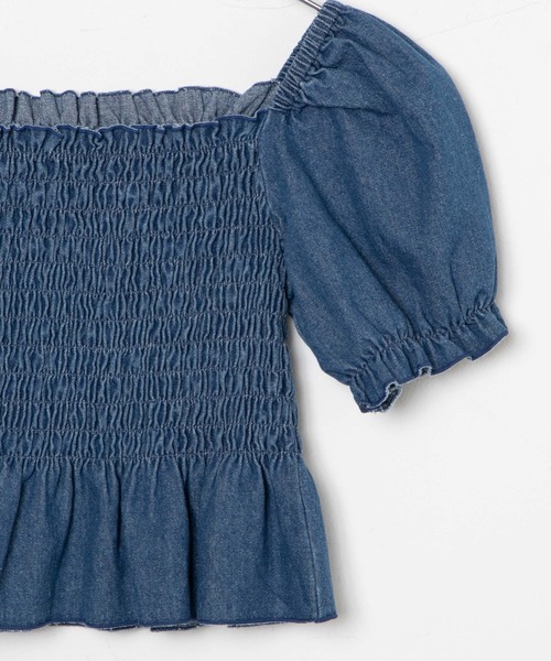 WEGO（ウィゴー）の「WEGO/デニムシャーリングブラウス（シャツ/ブラウス・レディース・ブルー/ブラック・FREE）」の19枚目の写真