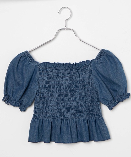 WEGO（ウィゴー）の「WEGO/デニムシャーリングブラウス（シャツ/ブラウス・レディース・ブルー/ブラック・FREE）」の20枚目の写真