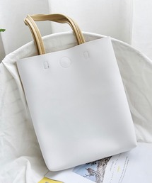 urbanfemine./A4サイズ収納 PU 縦長トートバッグ U7040
