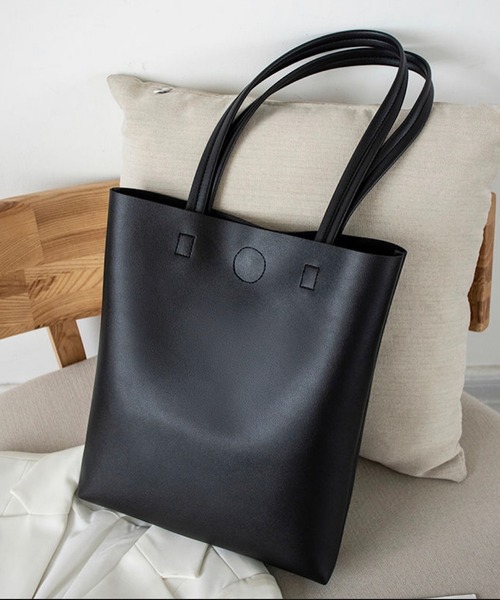 TONE SELECT GOODS(トーンセレクトグッズ)の「urbanfemine./A4サイズ収納 PU 縦長トートバッグ U7040(トートバッグ・レディース・ベージュ/グレー/ホワイト/ブラック/グリーン・FREE)」の14枚目の写真