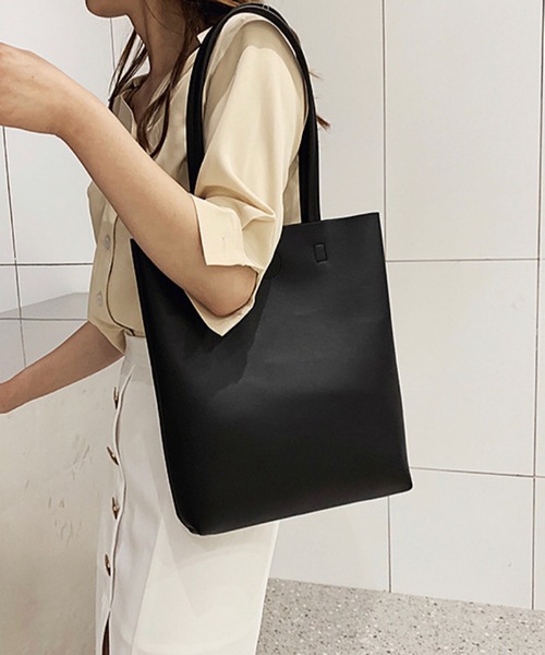セール】urbanfemine./A4サイズ収納 PU 縦長トートバッグ U7040