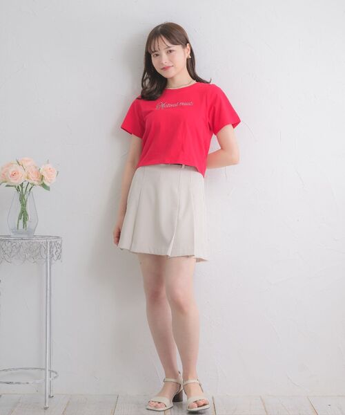 ems excite(エムズエキサイト)の「ラインストーンTEE(Tシャツ/カットソー・レディース・オフホワイト/レッド/ブラック・FREE)」の18枚目の写真