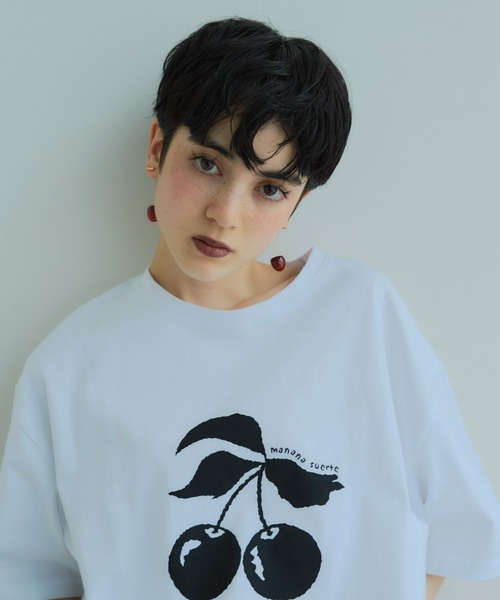 manana suerte（マニャーナスエルテ）の「アメリカンチェリーピアス（ピアス（両耳用）・レディース・レッド・FREE）」の5枚目の写真