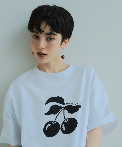 manana suerte（マニャーナスエルテ）の「アメリカンチェリーピアス（ピアス（両耳用）・レディース・レッド・FREE）」の6枚目の写真