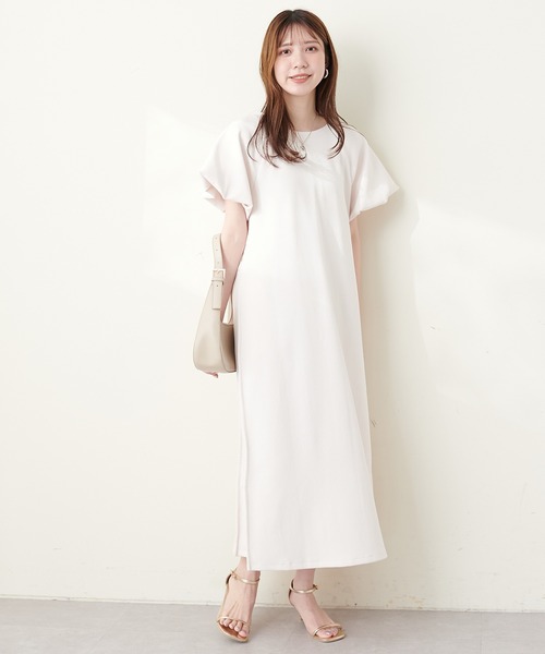 natural couture（ナチュラルクチュール）の「osono楽ちん2WAYリップルワンピース（ワンピース・レディース・オフホワイト/ブルー/ブラウン/ブラック・MEDIUM/LARGE）」の18枚目の写真