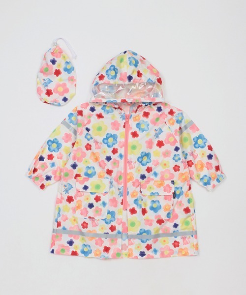 kladskap（クレードスコープ）の「総柄レインコート（レインコート/ポンチョ・キッズ・ピンク/ブルー/グリーン・L/M）」の3枚目の写真