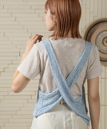 Amiur | cross sheer knit tops / クロスシアーニットトップス(ニット/セーター)