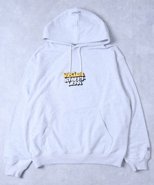 VISION STREET WEAR（ヴィジョンストリートウェア）の「【VISION STREET WEAR】マルチイラスト バックプリントプルオーバーパーカー（パーカー・メンズ・ライトグレー/ブラック・LARGE/MEDIUM/X-LARGE）」の7枚目の写真