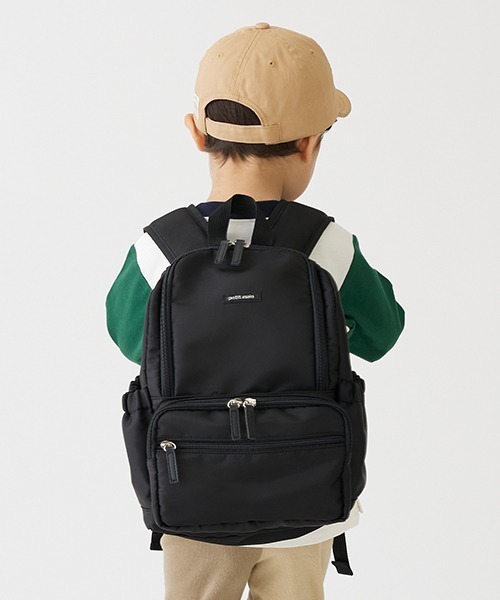 petit main(プティマイン)の「【WEB限定】【リンク】【プティプラ】カラフルキッズリュック【黒】(キッズ)(バックパック/リュック・キッズ・ブラック・FREE)」の1枚目の写真