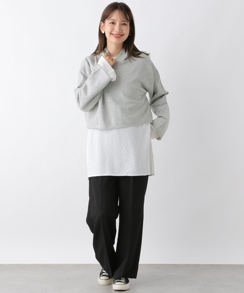 LEPSIM（レプシィム）の「ショートフーディー　908528（パーカー・レディース・グレー/ブラック/アイボリー/グレー系その他・FREE）」の13枚目の写真