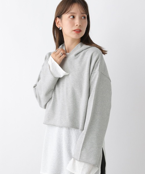 LEPSIM（レプシィム）の「ショートフーディー　908528（パーカー・レディース・グレー/ブラック/アイボリー/グレー系その他・FREE）」の11枚目の写真