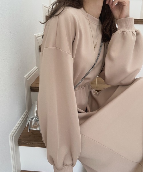 LAUIR（ラウアー）の「ドロストロングワンピース（ワンピース・レディース・ベージュ/ブラック/モカ・LARGE/MEDIUM）」の7枚目の写真