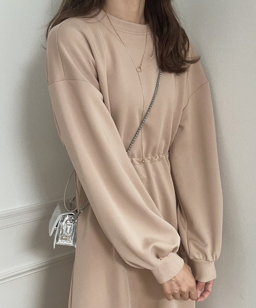 LAUIR（ラウアー）の「ドロストロングワンピース（ワンピース・レディース・ベージュ/ブラック/モカ・LARGE/MEDIUM）」の13枚目の写真