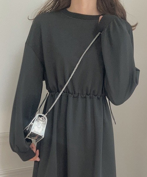 LAUIR（ラウアー）の「ドロストロングワンピース（ワンピース・レディース・ベージュ/ブラック/モカ・LARGE/MEDIUM）」の14枚目の写真