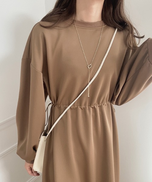 LAUIR（ラウアー）の「ドロストロングワンピース（ワンピース・レディース・ベージュ/ブラック/モカ・LARGE/MEDIUM）」の15枚目の写真