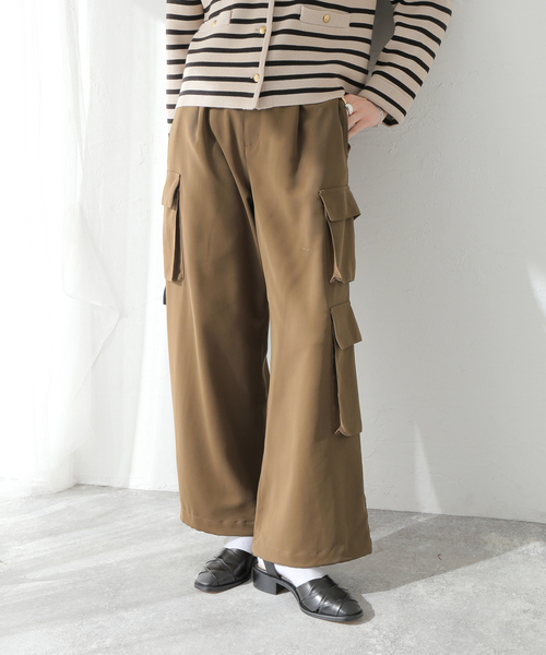 JOURNAL STANDARD（ジャーナルスタンダード）の「クリスピークロスカーゴパンツ（カーゴパンツ・レディース・ブラウン/チャコールグレー・36/38）」の7枚目の写真