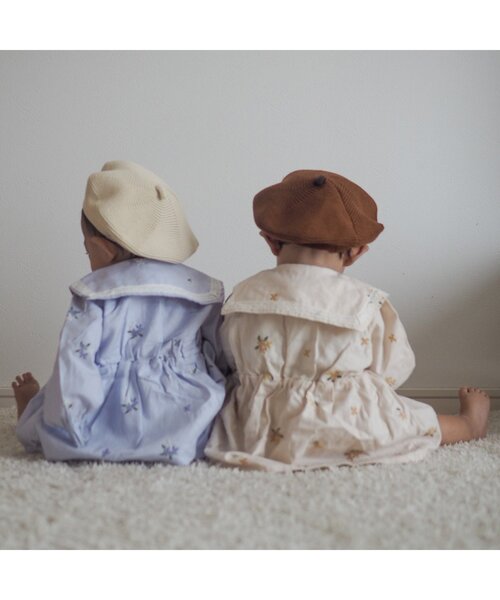 apres les cours（アプレレクール）の「ニットベレー（ハンチング/ベレー帽・キッズ・ブラウン/アイボリー・48）」の7枚目の写真