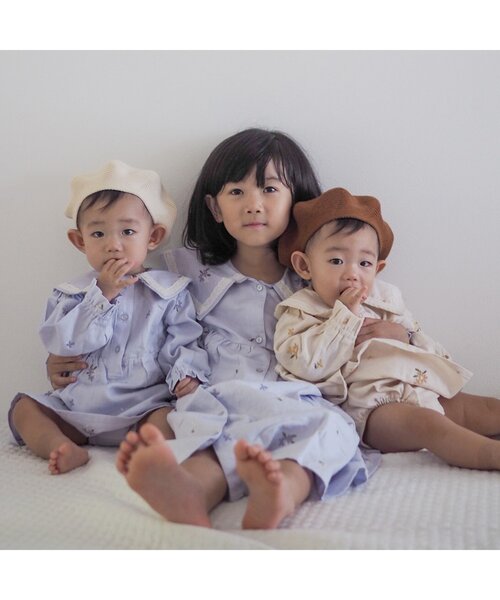 apres les cours（アプレレクール）の「ニットベレー（ハンチング/ベレー帽・キッズ・ブラウン/アイボリー・48）」の8枚目の写真