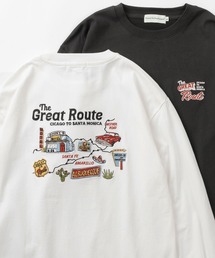 【Power To The People/パワー・トゥ・ザ・ピープル】「The Great Route/LE BALLON」 ワンポイントロゴ&バック刺繍デザイン ロングスリーブTシャツ/ロンT