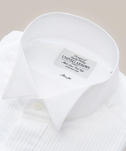 UNITED ARROWS（ユナイテッドアローズ）の「UA FML ウィングカラー プリーツ シャツ ▽◆（シャツ/ブラウス・メンズ・ホワイト・39cm/40cm/38cm/37cm/41cm）」の7枚目の写真