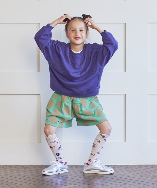 CALMIA(カルミア)の「ソウガラボリュームキュロットパンツ(80~140cm)(その他パンツ・キッズ・チャコール/ラベンダー/ベージュ・110/80/120/130/95/90/140/100)」の5枚目の写真