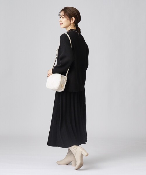 DRESKIP(ドレスキップ)の「◆【セットアップ可/洗える】もちもち ハイネックニット【ここちイージー】(ニット/セーター・レディース・ブラック/イエロー系その他/サンドベージュ/パープル系/ブルー/ブラック系2・02/03/04)」の9枚目の写真