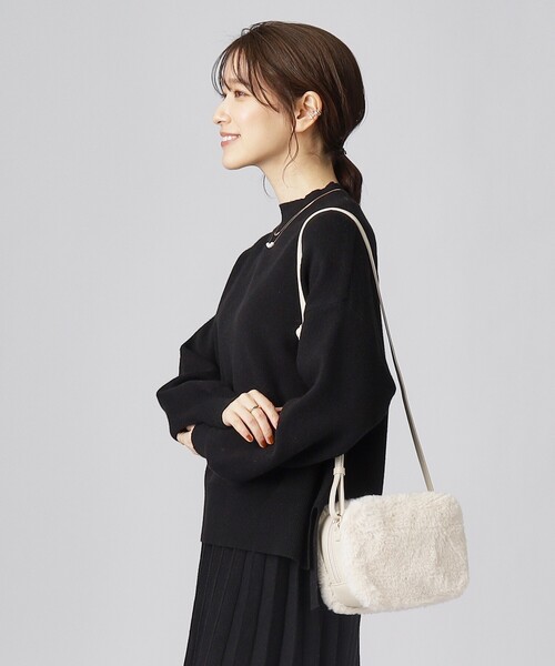 DRESKIP(ドレスキップ)の「◆【セットアップ可/洗える】もちもち ハイネックニット【ここちイージー】(ニット/セーター・レディース・ブラック/イエロー系その他/サンドベージュ/パープル系/ブルー/ブラック系2・02/03/04)」の11枚目の写真