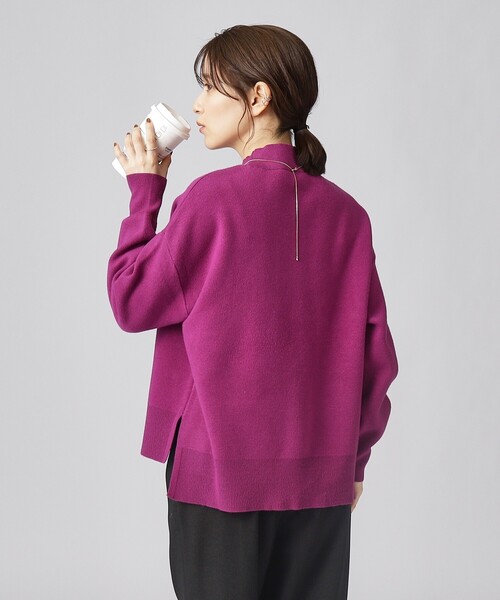 DRESKIP(ドレスキップ)の「◆【セットアップ可/洗える】もちもち ハイネックニット【ここちイージー】(ニット/セーター・レディース・ブラック/イエロー系その他/サンドベージュ/パープル系/ブルー/ブラック系2・02/03/04)」の18枚目の写真