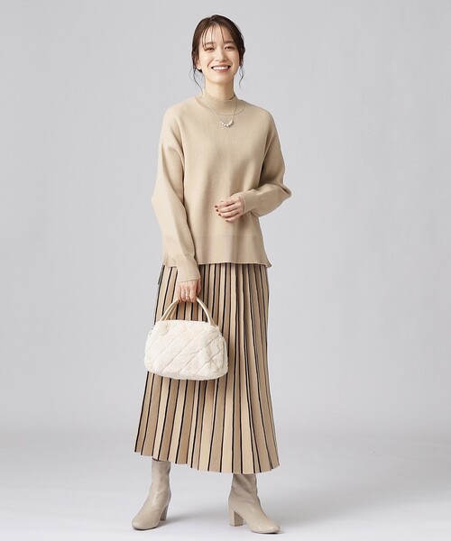 DRESKIP(ドレスキップ)の「◆【セットアップ可/洗える】もちもち ハイネックニット【ここちイージー】(ニット/セーター・レディース・ブラック/イエロー系その他/サンドベージュ/パープル系/ブルー/ブラック系2・02/03/04)」の20枚目の写真