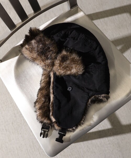 BEAMS HEART（ビームスハート）の「アビエイター キャップ（キャップ・メンズ・ブラック・ONE SIZE）」の6枚目の写真