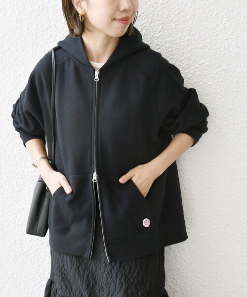 SHIPS any:〈洗濯機可能〉USA コットン 裏起毛 フード ジップ パーカー